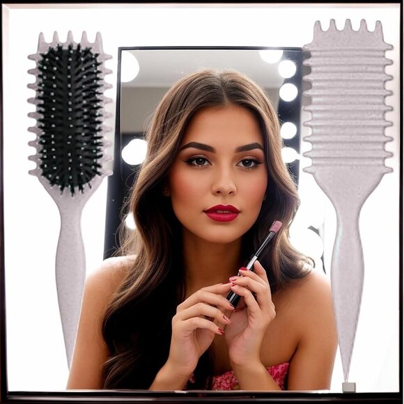 Curly Hair Detangling Brush Nylon Bristles for Defining Curls Women Men